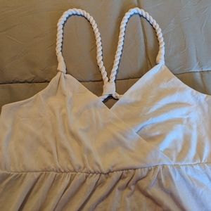 NWT Mudd Women's Babydoll White Shirt, Size Medium
